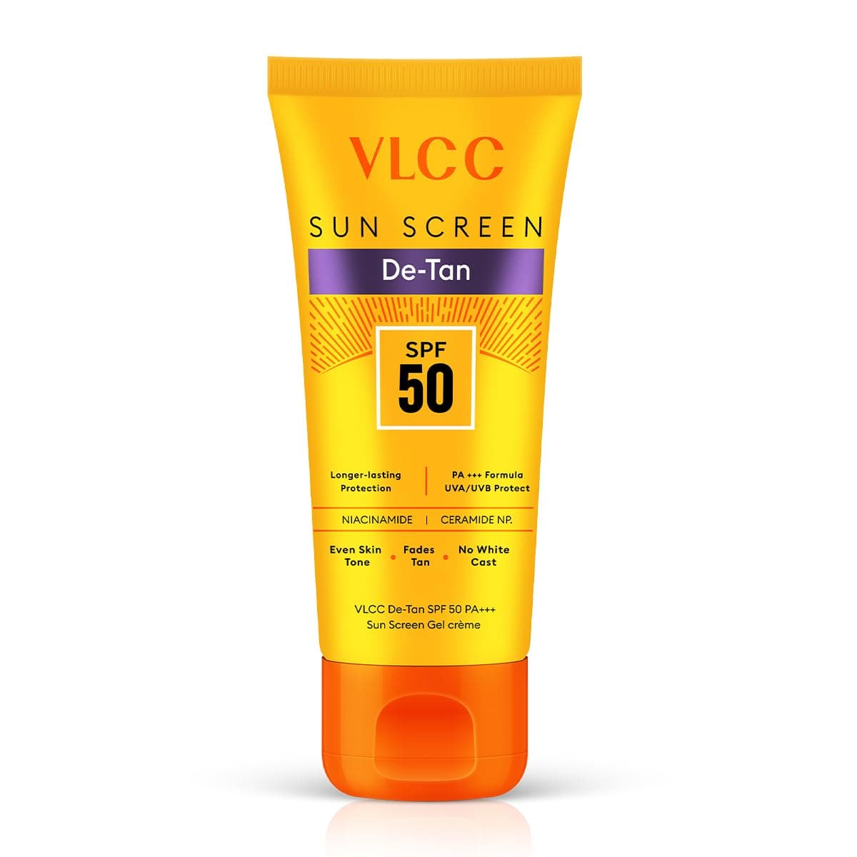 VLCC De-Tan SPF 50 PA+++ Sunscreen Gel Crème- 50g - Detans, Enhances Glow, Protects from UVA, UVB Rays, Help Reduce Dark Patches.