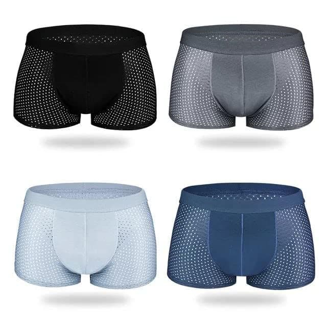 HK47 Men's Breathable Modal Mesh Underwear Trunks | Quick Dry | Soft Fabric | Free Size for 30 inches - 40 inches Waist (Any 4 Multicolor) Pack of 4