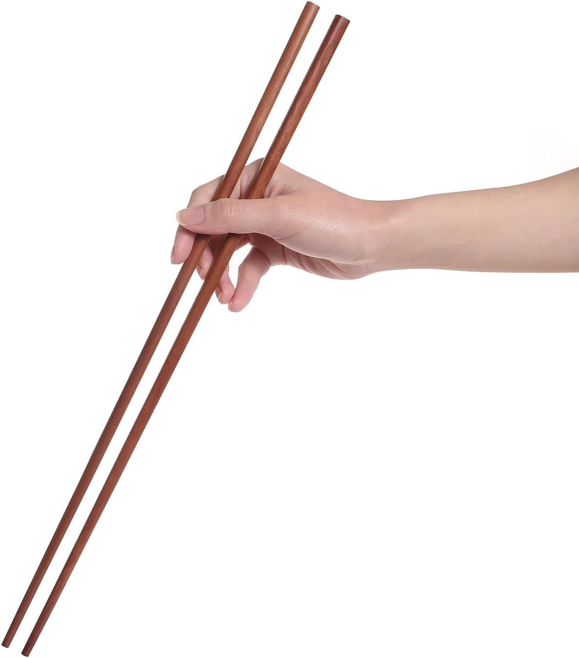 Craftware Wooden Noodles Kitchen Cooking Reusable Frying Chopsticks 13 Inches Brown Extra Long Set of 1 Pairs
