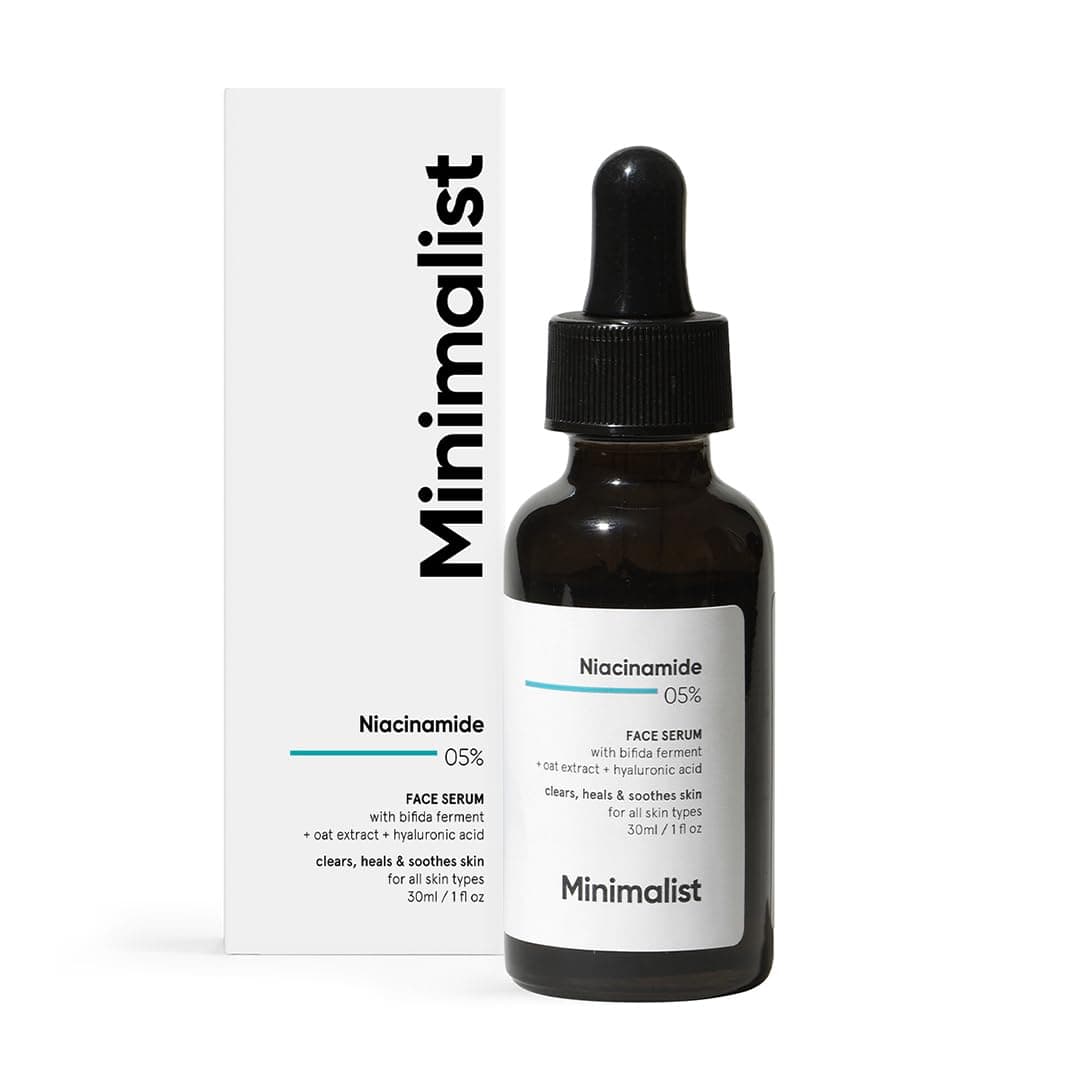 Minimalist Niacinamide 5% Serum with Hyaluronic Acid – Reduces Dark Spots, Controls Oil, Minimizes Pores, Strengthens Skin Barrier, Hydrating Daily Vitamin B3 Serum for All Skin Types (30 ml)