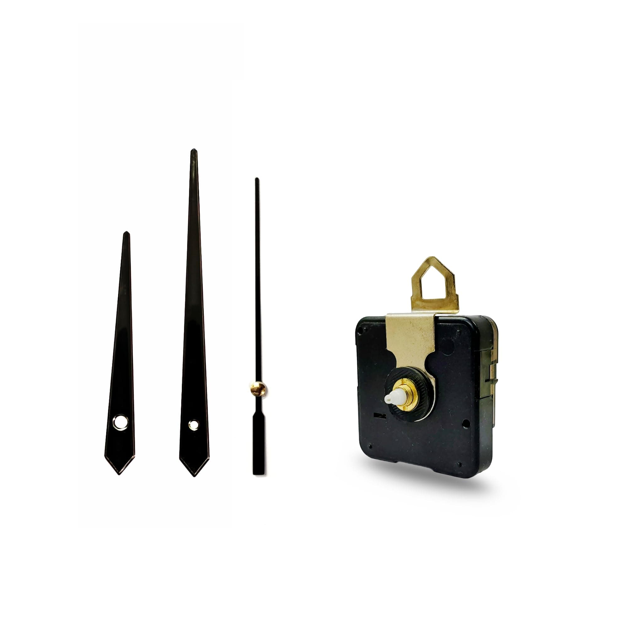 Epoxy Fusion 12mm Wall Clocks Silent Movement, Battery Operated Clock Movement and Needles, Quartz Wall Clock Movement Replacement Clock Machine with Hands (Black Plain Pati)