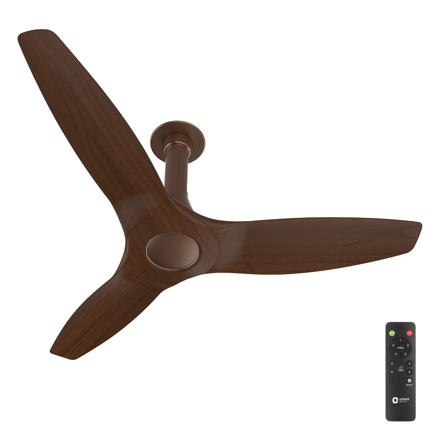 Orient Electric Newly Launched 1230 Mm Aeroquiet Neu BLDC,Energy Saving Ceiling Fan With Remote,BEE 5-Star Rated,Saves Up To 50% On Electricity Bills,5 Year Warranty By Orient,Truffle Wood,Brown