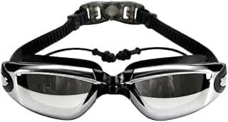 First Lens Powered Swimming Goggles with UV Protection & AntiFog - Silver Goggle - SW26