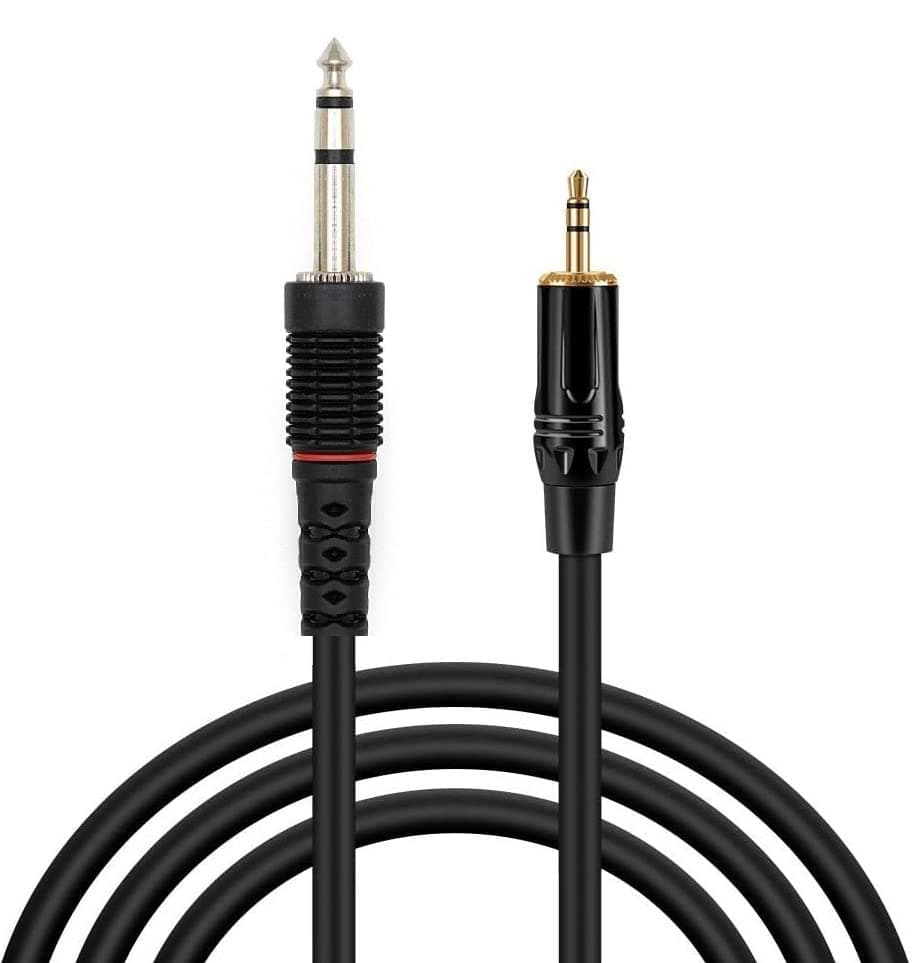 SeCro 6.35mm to 3.5mm Stereo Jack Cable,6.35mm 1/4 inch to 3.5mm 1/8 inch TRS Stereo Audio Cable for iPod Laptop Smartphone,PC,Home Theater,Guitar,Amplifier & Mixing Console (5 M),Black