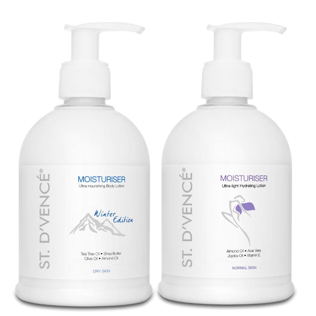 ST. D'VENCE Winter Edition Body Lotion (300 ml) + Original Body Lotion (300 ml) | Paraben & Sulphate Free | Moisturizer Cream | Deep Moisturisation Cream- Daily Use Combo Pack