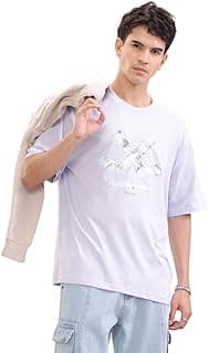 WROGN Men's Cotton T-Shirt | Graphic Print | Oversized Fit