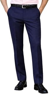 Louis Philippe Men's Regular Fit Classic & Modern Styling Work Ready Textured Formal Trouser