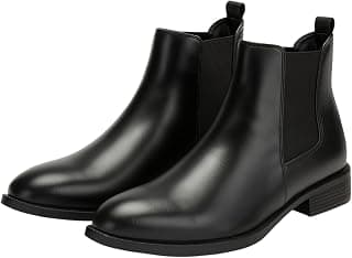 Men's Leather Chelsea Boots | Ankle Boots with Textured Finish Formal & Smart Casual Boots | Comfortable Fit, Trendy, Stylish Boots | Leather Boots for Office/Fashionable