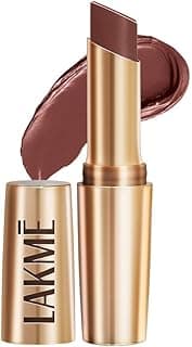 LAKMÉ Powerplay Priming Matte Lipstick, Smooth Matte Finish, Lightweight Lipstick, Smudgeproof, Lasts 16hrs, Hydrates Lips, Brown Walnut, 3.6g