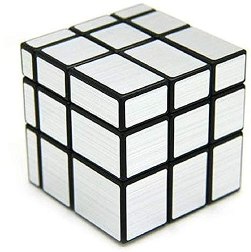 VGRASSP Mirror Magic Puzzle Cube Toy for Kids - Brain Teaser Educational Shape Shifting 3x3 Speed Cube Gift - Smooth Turning Mind Challenge - Silver