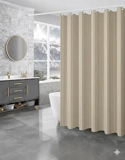 CASA-NEST Waterproof Fabric Shower Curtain, Size 72x78 Inch, Single PC Packing, Hotel Quality Bathroom Curtain (Beige)
