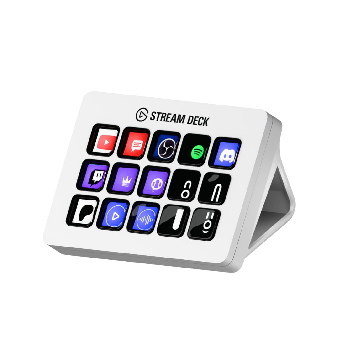 Elgato Stream Deck - Tactile Control Interface, 15 Customizable LCD Keys, Trigger Actions in apps, OBS, Twitch, YouTube and More, Detachable USB-C, Windows 10, macOS 10.13