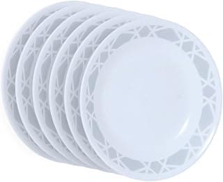CORELLE Modena Glass Medium Plate Pack of 6, 21CM, Multicolor