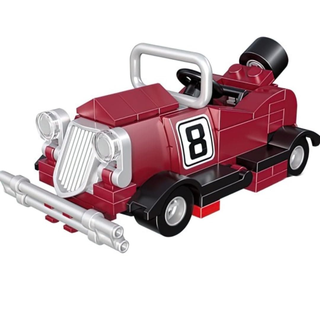 PLUSPOINT Classic Car Vehicle Building Kit Set for Kids Retro Race Cars,with Pull Back Action Vintage Sports Car Collectible Decor Model Kit,Ideas for Men,Kids,Boys,Teens Age 6+(Red car),99 Pcs