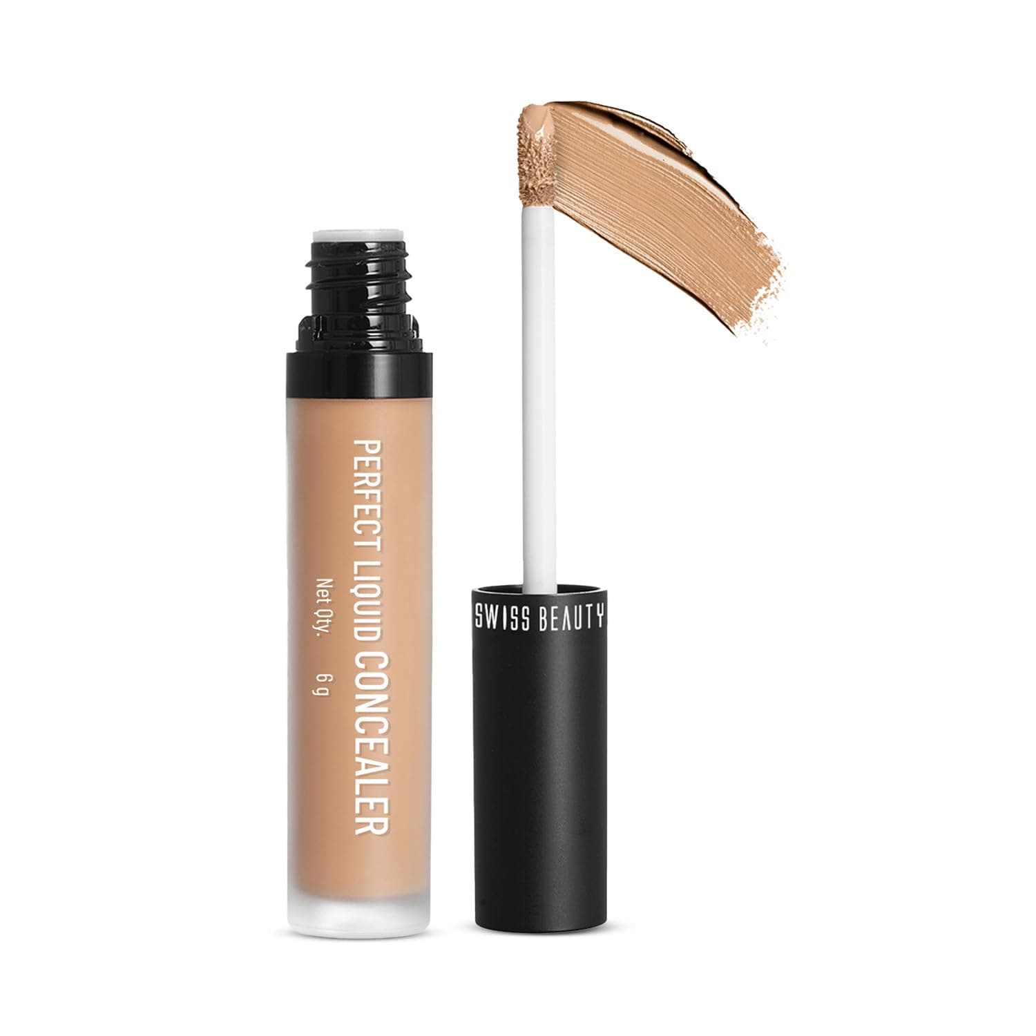 Swiss Beauty Liquid Light Weight Concealer With Full Coverage |Easily Blendable Concealer For Face Makeup With Matte Finish | Shade- Warm Honey, 6g