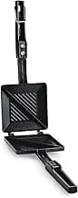 Tosaa - TSTDUET Duet 2-Cut Gas Sandwich Toaster Non-Stick Aluminium | Compatibility with Gas Stoves | Flame-Proof Design | Heat-Resistant Handle | Sandwich Maker | Black