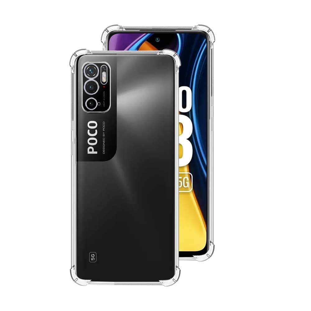 7SEVEN® Back Cover for Poco M3 Pro 5G Transparent Mobile Back Case Shock Proof Design Camera Edges Protection Crystal Clear Phone Case Silicon Soft TPU and Flexible Bumper Phone Cover