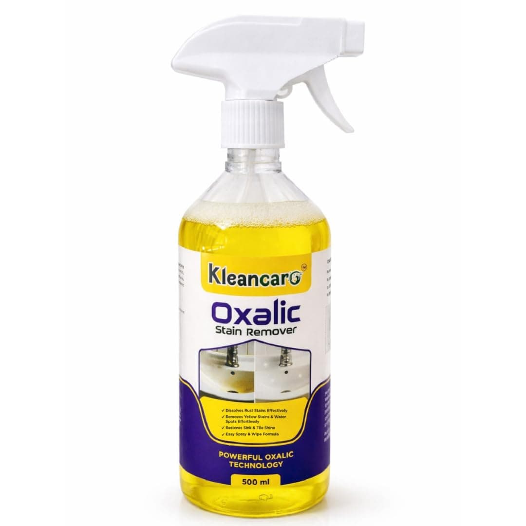 Oxalic Acid Cleaner 500ml | Multipurpose Oxalic Acid Stain Remover Spray | Hard Water, Yellow Stain & Limescale Remover | Powerful Cleaner for Bathroom, Toilet, Tiles, Ceramic & Porcelain