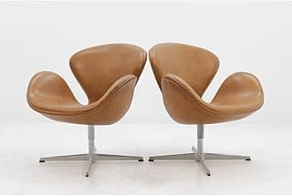 Set of 2 Modern Swivel Lounge Chair with Hydraulic Lift for Home Office Hotel Cafe (Brown Set of 2)