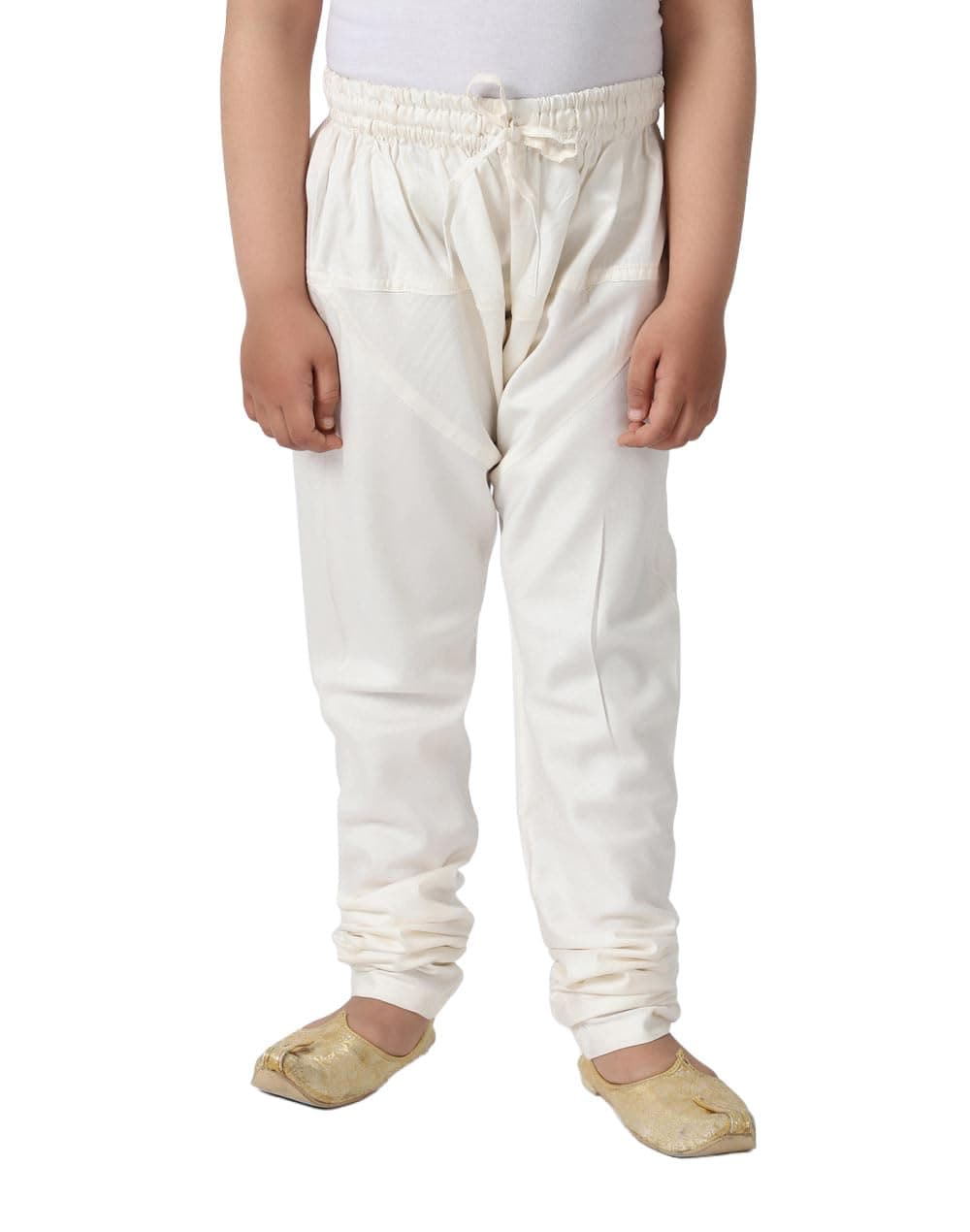 Fabindia Kids Tussar Regular Churidar Viscose Natural