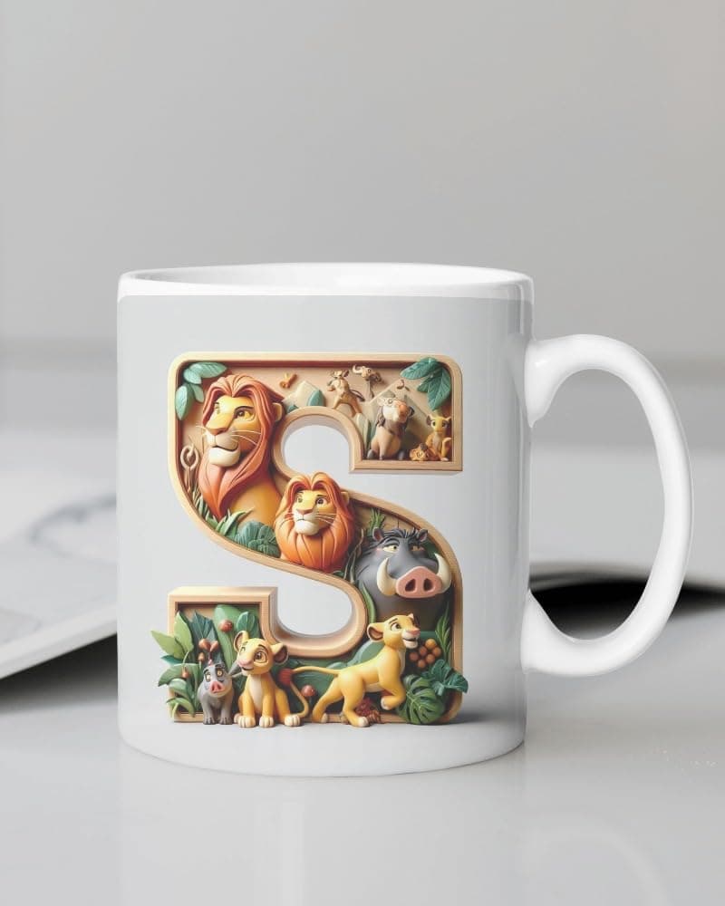 Naksh Enterprise Animal3D Design Hd Printed Microwave Safe Ceramic Coffee Mug Suitable Gift for Friend | Brother | Sister | Boyfriend | Girlfriend | Boys | Girls | Kids | Cousin Animal Lion-136 (S)