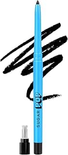SUGAR POP Pencil Longwear Kajal | Vitamin E & Sunflower Seed | Smudge-Proof | Long-Lasting | Velvet Finish | 0.3Gms - 01 Black Pack of 1