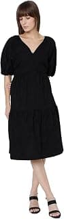 VERO MODA Knee-Length Fit and Flare Dress for Women