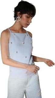 ONLY Women Embellished Sequined Shoulder Straps Top