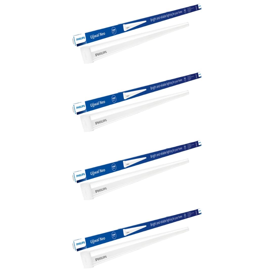 Philips 36 W LED Tubelight | Ujjawal Neo LED Tubelight for Home & Hall, Colour : Cool Day Light, Pack Of 4