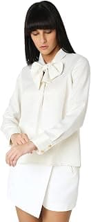 VERO MODA Women Abstract Printed Tie-Up Neck Top