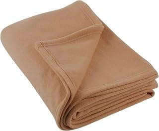 All Season Solid/Plain Light Weight Polar Fleece Single Bed Blanket Size - 60 * 90 inch, Color-Camel