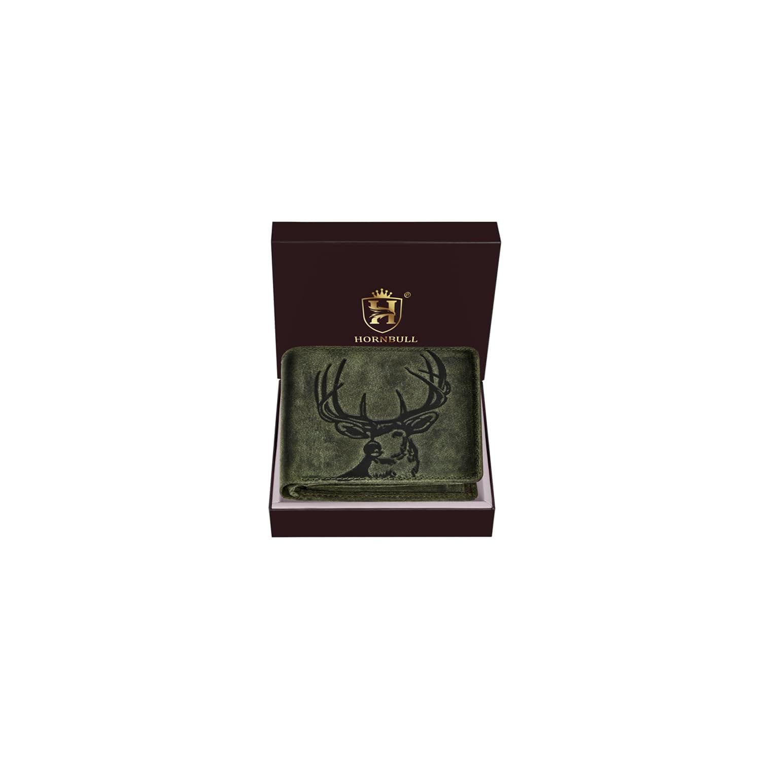 HORNBULL Richard Green RFID Blocking Leather Wallet for Men | 11 Card Slots Wallet