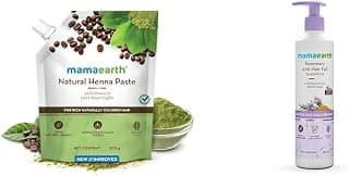 Mamaearth Natural Henna Paste Mamaearth Rosemary Anti Hair Fall Shampoo with Rosemary Methi Dana for Reducing Hair Loss Breakage 250 ml