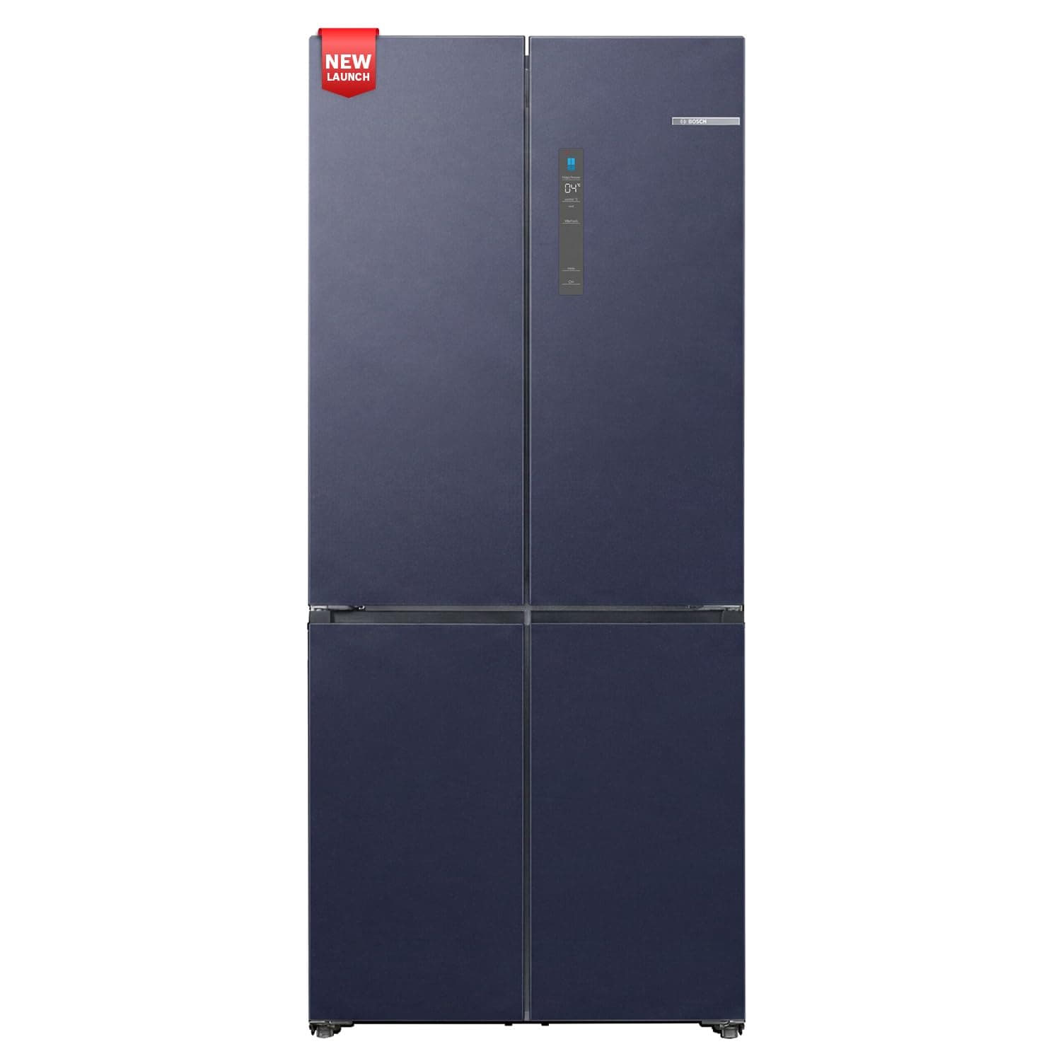 Bosch 503L, 3 Star, Frost Free 4 Door Side-by-Side Refrigerator with Perfect fit technology,Zero Gap, Prevents wall collision,VitaFresh Plus Technology(2026 Model, KCP88E256I, Dark Lake Metal)