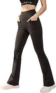 BLINKIN Flared Gym Pants for Women's Workout - The Ultimate Yoga Pants | Workout Lowers | Gym Track Pants for Women with Side Pockets (4830)