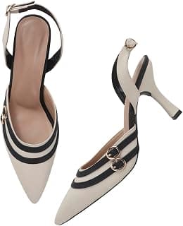 SELFIEE Super Comfortable Solid Pointed Close Toe Stilettos Heel Sandals For Women & Girls