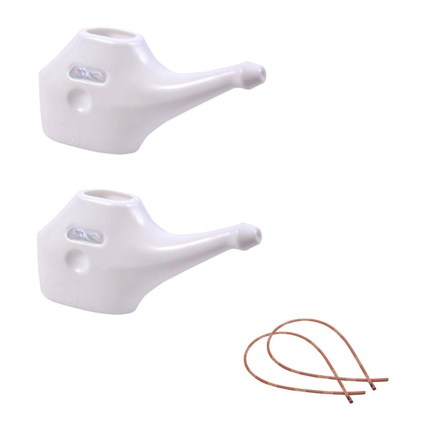 LRK 2 UNITS- Export Quality Neti Pot (Size: 150 ML) & 2 Units - Rubber Sutra Neti