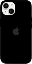 Silicone Back Cover for iPhone 15, Black | Raised Lip Protection, Precise Cut-outs