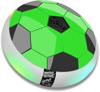 Gooyo GY-3231 Floating Hover Football with Colorful Flash Light Effect | Indoor Pro Air Football for Kids | Hover Soccer Ball | Engaging Indoor Game | Green | 4xAA Battery (Not Included)