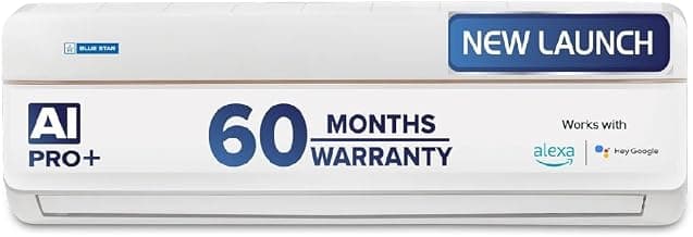 Blue Star 1.5 Ton 5 Star,New Star Rated, Wi-Fi Smart Inverter Split AC (Copper, 5 in 1 Convertible Cooling, DigiQ Hepta Sensor, Energy Management, Blue Fins,Turbo Cool,Blue Fins (IA518VXUS, White)