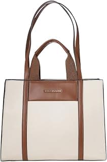 Van Heusen Women's Tote Bag| Brown Contrast Lining | Fits Upto 13 Inch Laptop | Office Bag for Work