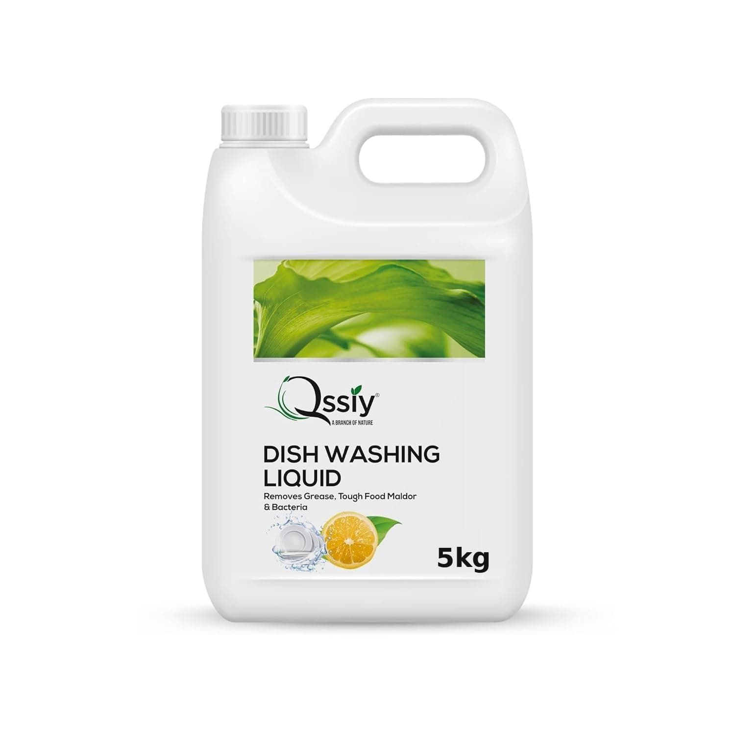 Qssiy Green Apple Dishwash Gel, 5kg Can | Tough on Grease, Gentle Hands, Bulk Refill