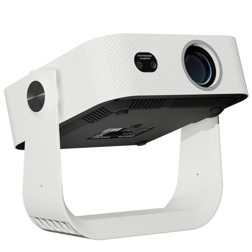 WZATCO Yuva Bolt, Fully Automatic, Smart Home Projector, Native 1080P, Sealed Optical Engine, HDMI ARC, Bluetooth Voice Remote, Screen Mirroring, 11000 Lumens, Portable Room Cinema, White