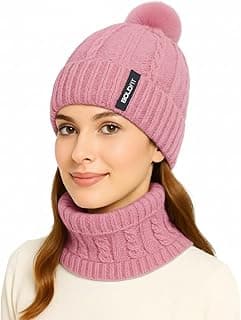 Boldfit Woolen Winter Cap for Women with Neck Warmer Soft Woolen Cap for Girls in Winter for Thermal Wear Stylish Warm Wear for Girls Woolen Garam Topaa Cap Branded Bennies Grey