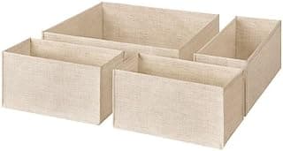 Ikea BOLLÖSUND Drawer organisers, set of 4, beige