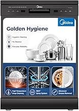 Midea 13 Place Setting Freestanding Dishwasher, 7 Wash Programs, Intensive 70°C, Glass Care Mode (ECO & Rapid Wash, Fully Automatic, Suitable for Indian Kitchen)