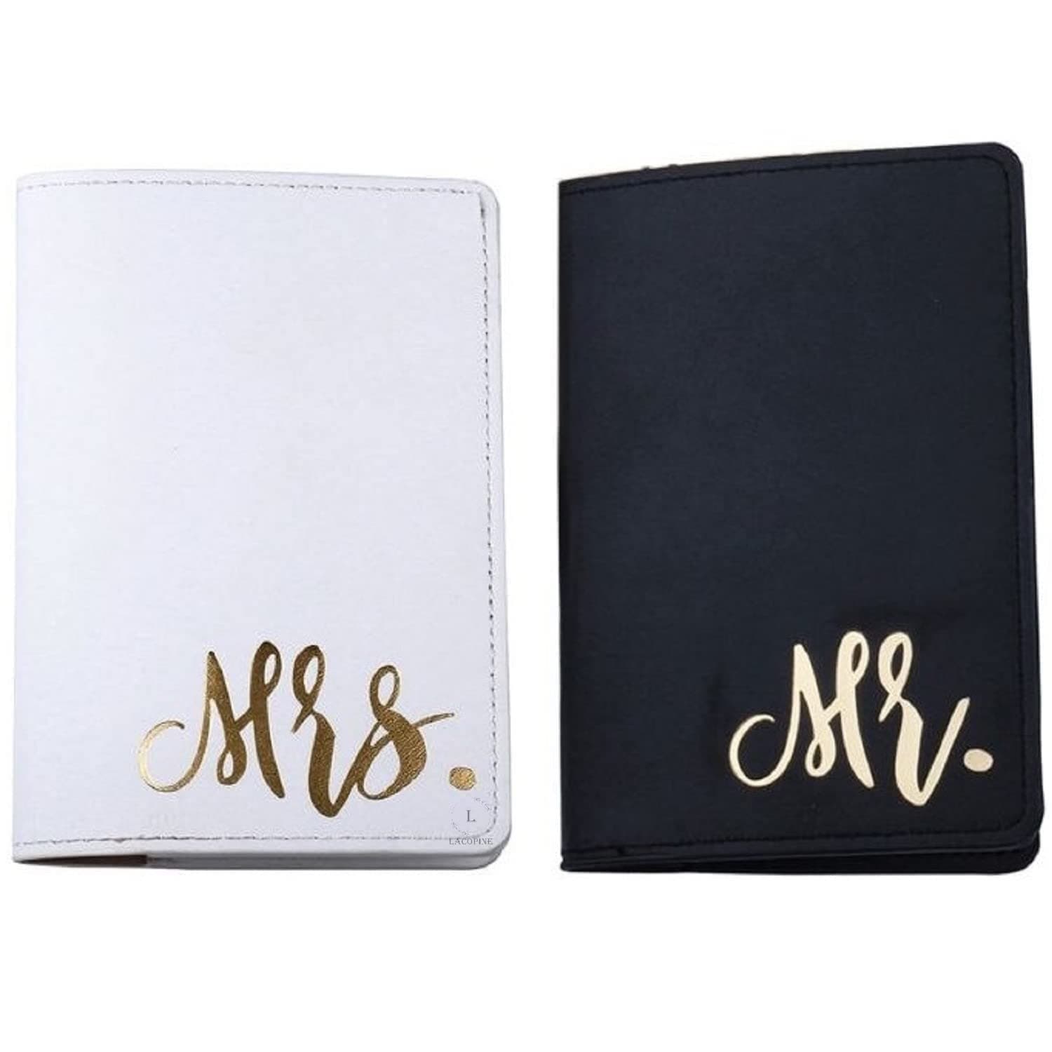 LACOPINE PU Leather Passport Cover for Travel (Black)