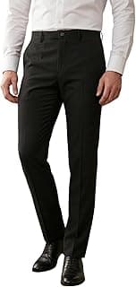 Louis Philippe Men's Regular Fit Everyday Smart Wear Comfort Stretch Work Ready Solid Formal Trouser