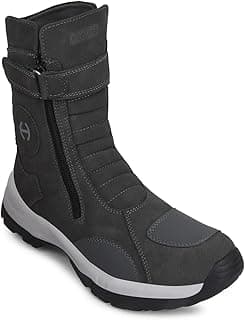 Liberty Healers PENGONGG-E High Ankle Trekking Boots for Men - Black & Dark Grey | Comfortable and Durable - Suitable for Riding, Outdoor and Hiking Boots Footwear