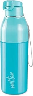 Milton Water Bottle Steel Convey 600 PU Insulated, Inner Stainless Steel Bottle, 520 ml, Leak Proof, BPA Free, Ideal for Home, Office, Gym, Travelling, Cyan